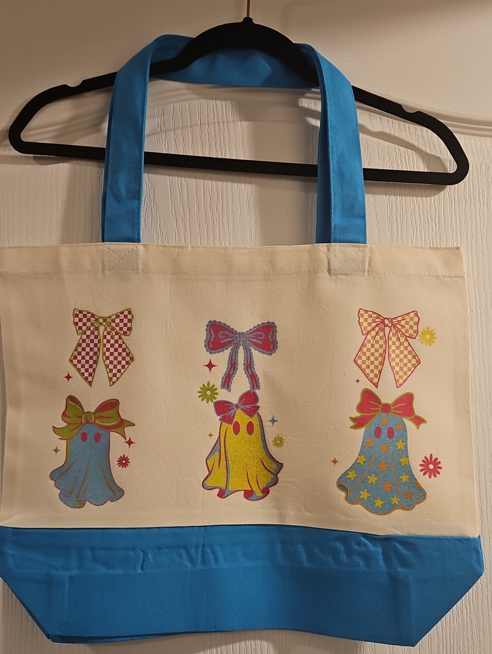 Canvas Tote Bag Ghost And Bows New